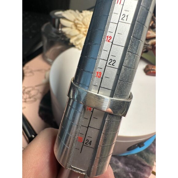 Sterling Silver 925 Mens Ring With Abalone Shell Inlay Square Design Handmade In - Picture 8 of 9